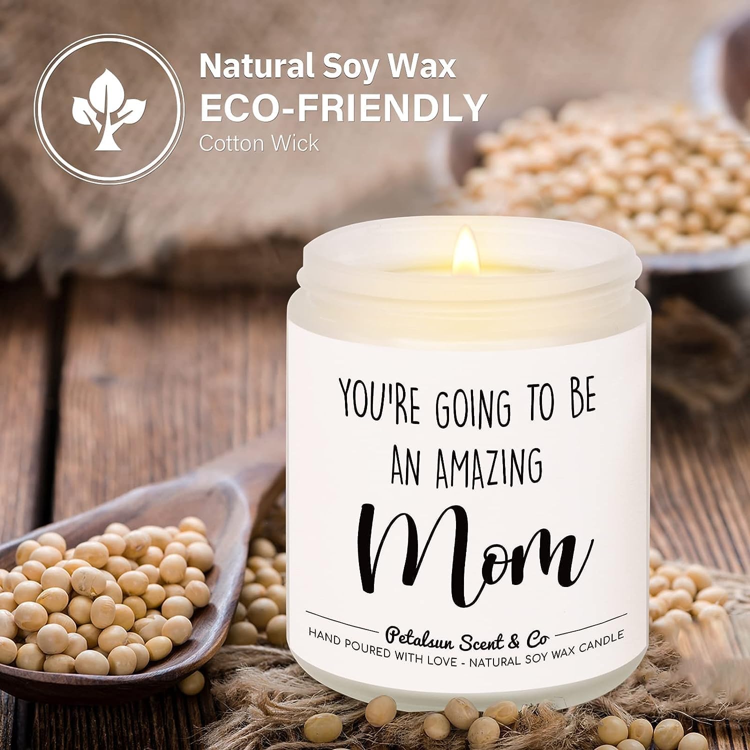 Lavender Candle for Mom First Mothers Day Gift