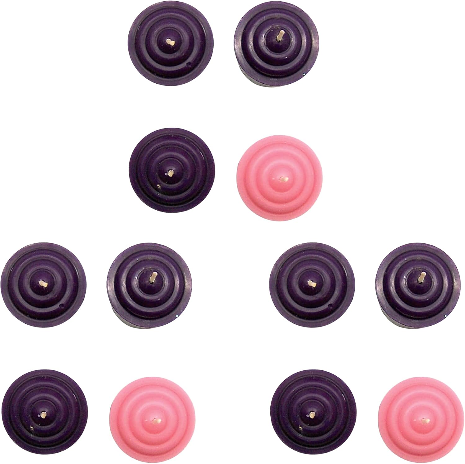 Four Piece Advent Votive Candle Set with 3 Purple and 1 Pink