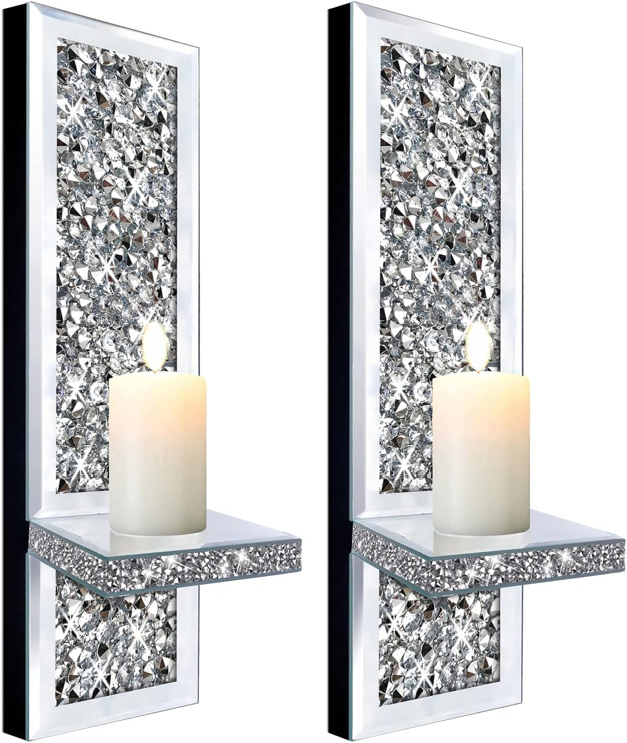 2-Piece Crystal Diamond Candle Scones
