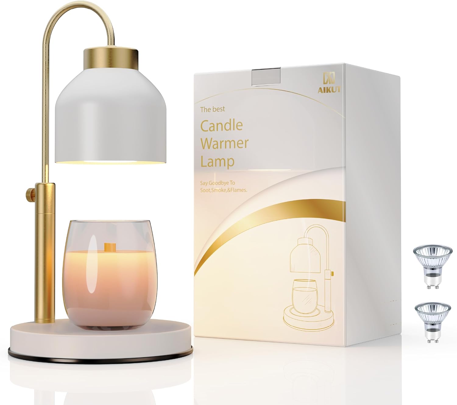 AIKUT Candle Warmer Lamp 2 Bulbs Timer Dimmer for Candles