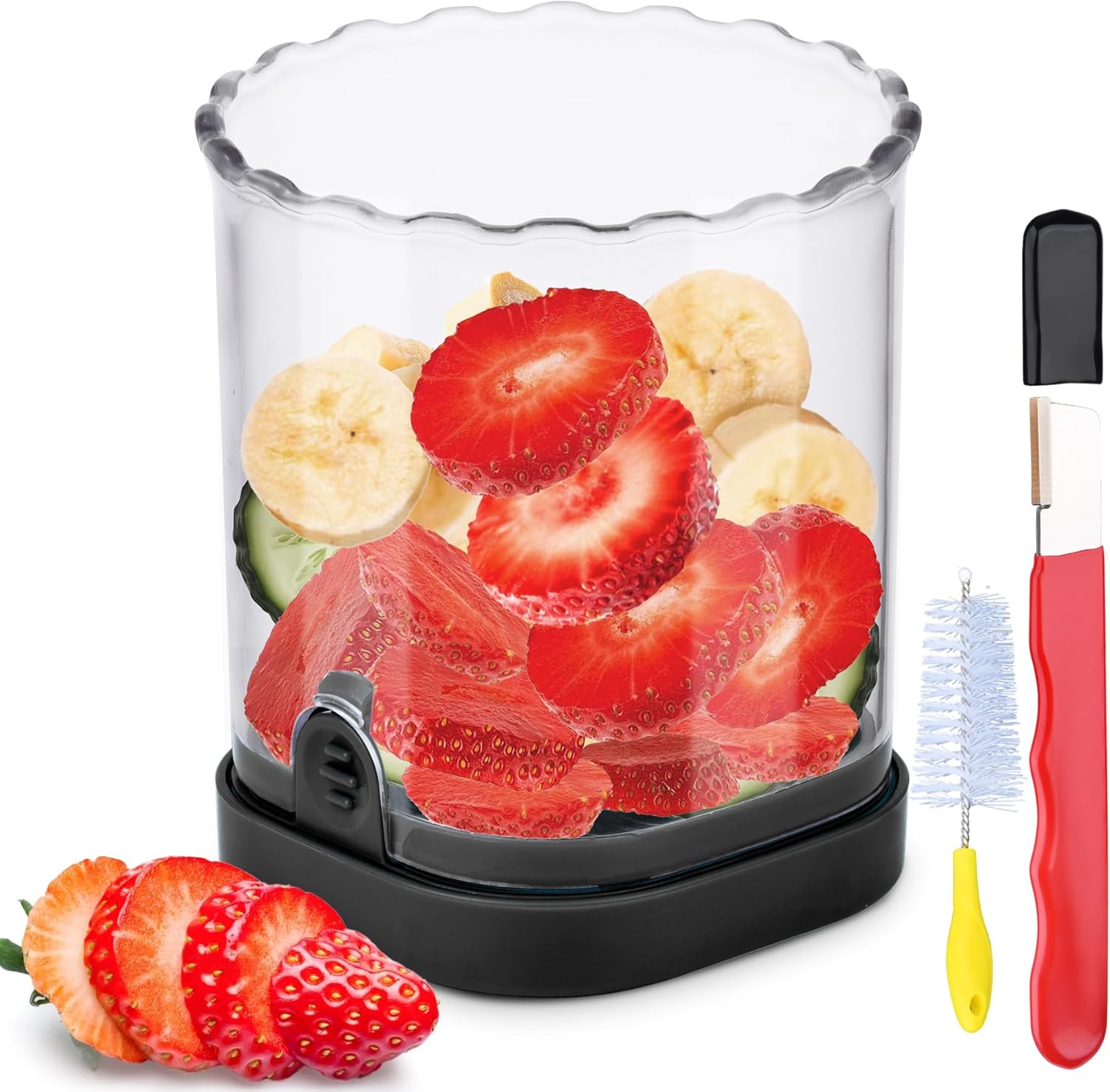 Fruit Slicer with Sharpener Cleaning Brush