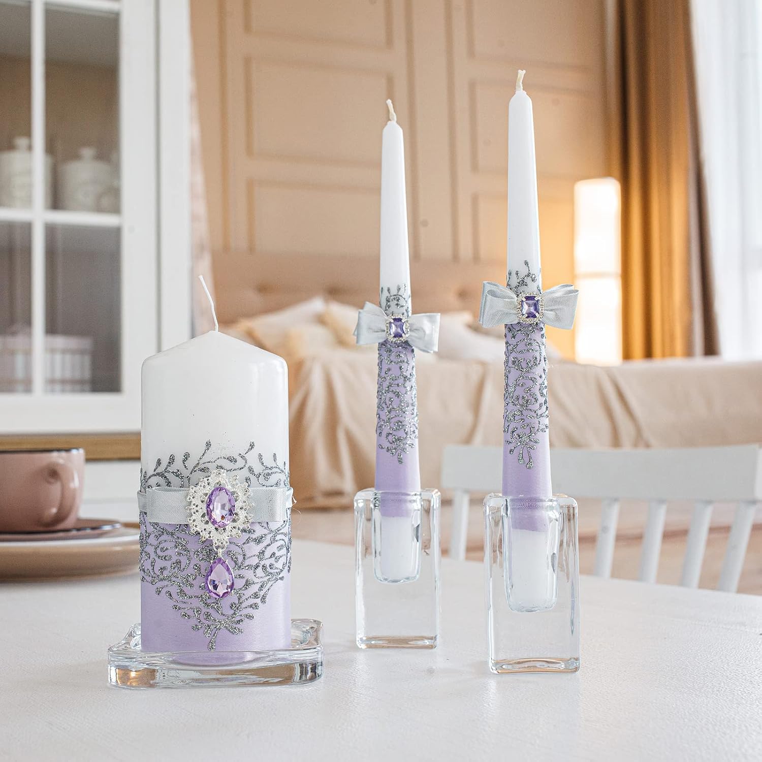 VABA Purple Unity Candles