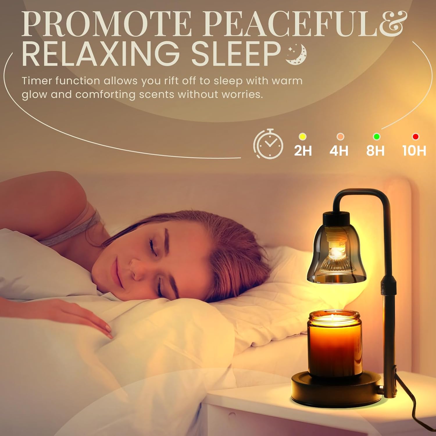 Candle Warmer Lamp with Timer - Safe Comfortable Home Decor