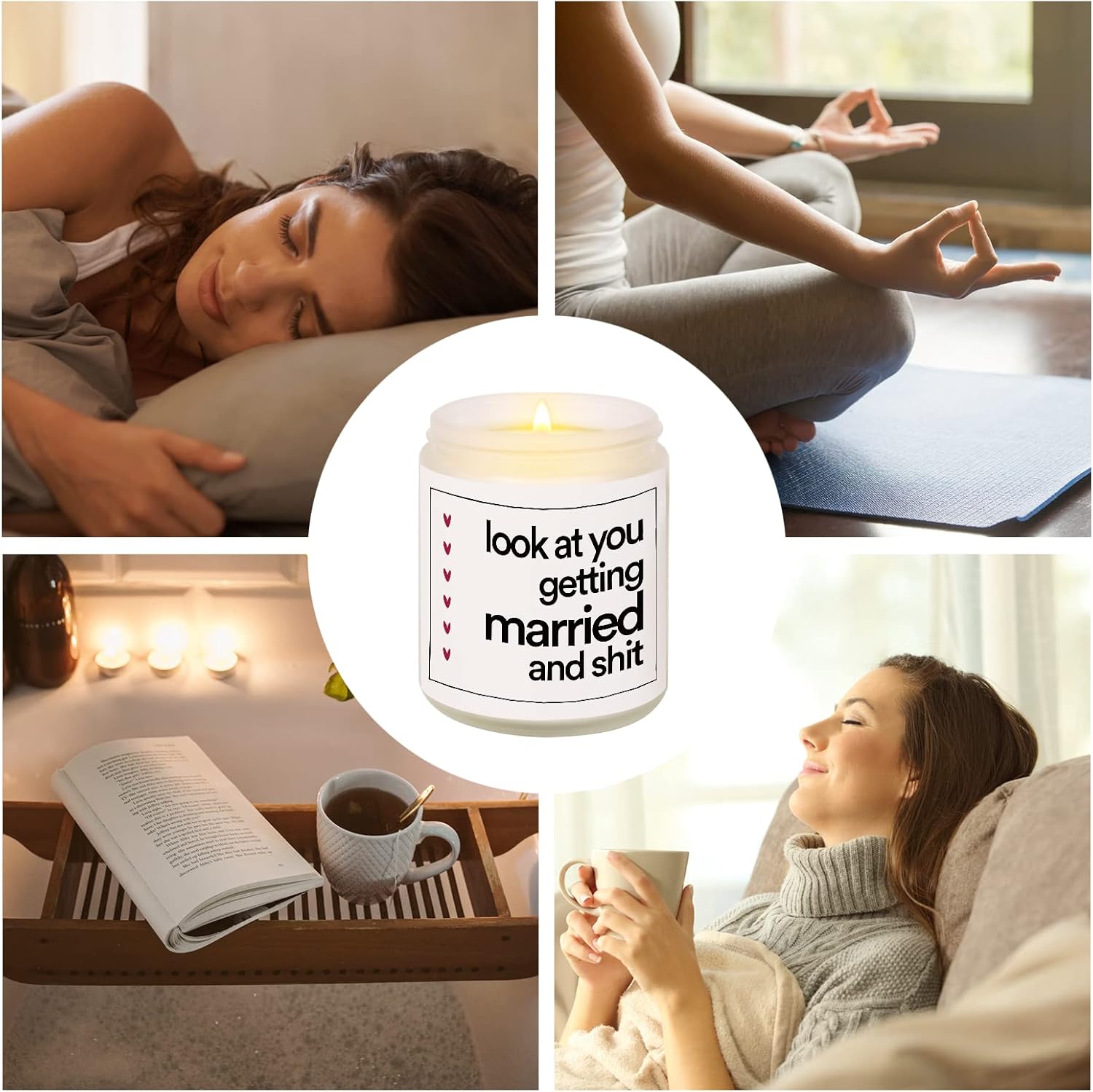 Funny Lavender Candle for Weddings Bridal or Engagements