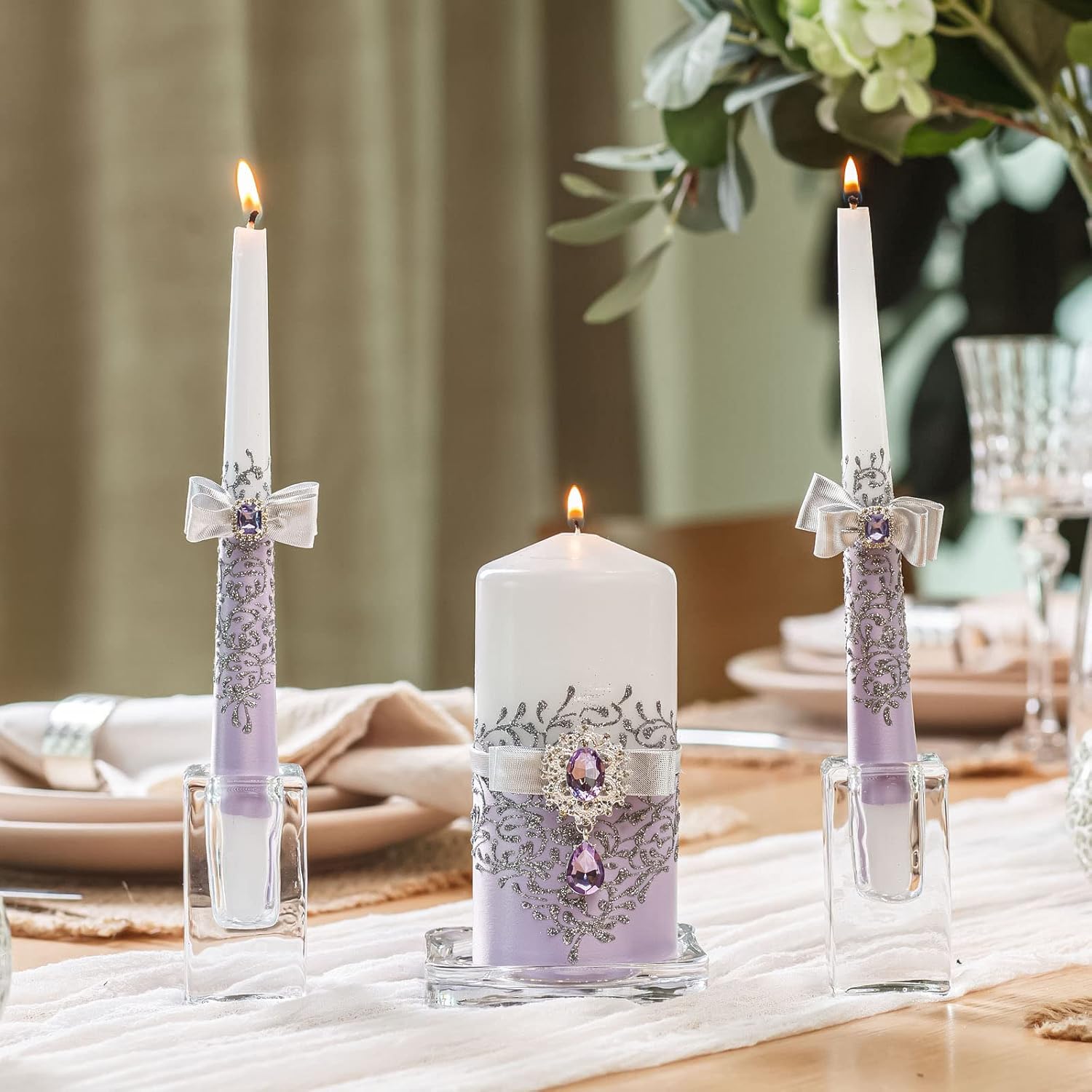 VABA Purple Unity Candles