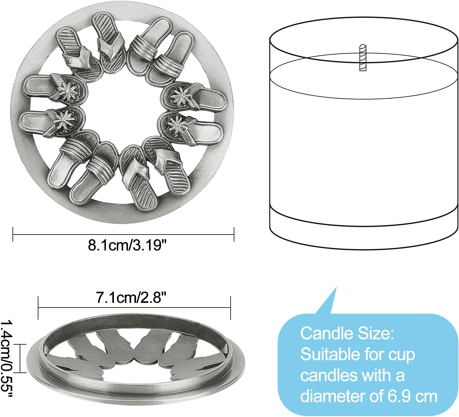 Scented Candle Cover Evenly Melt Candle Topper