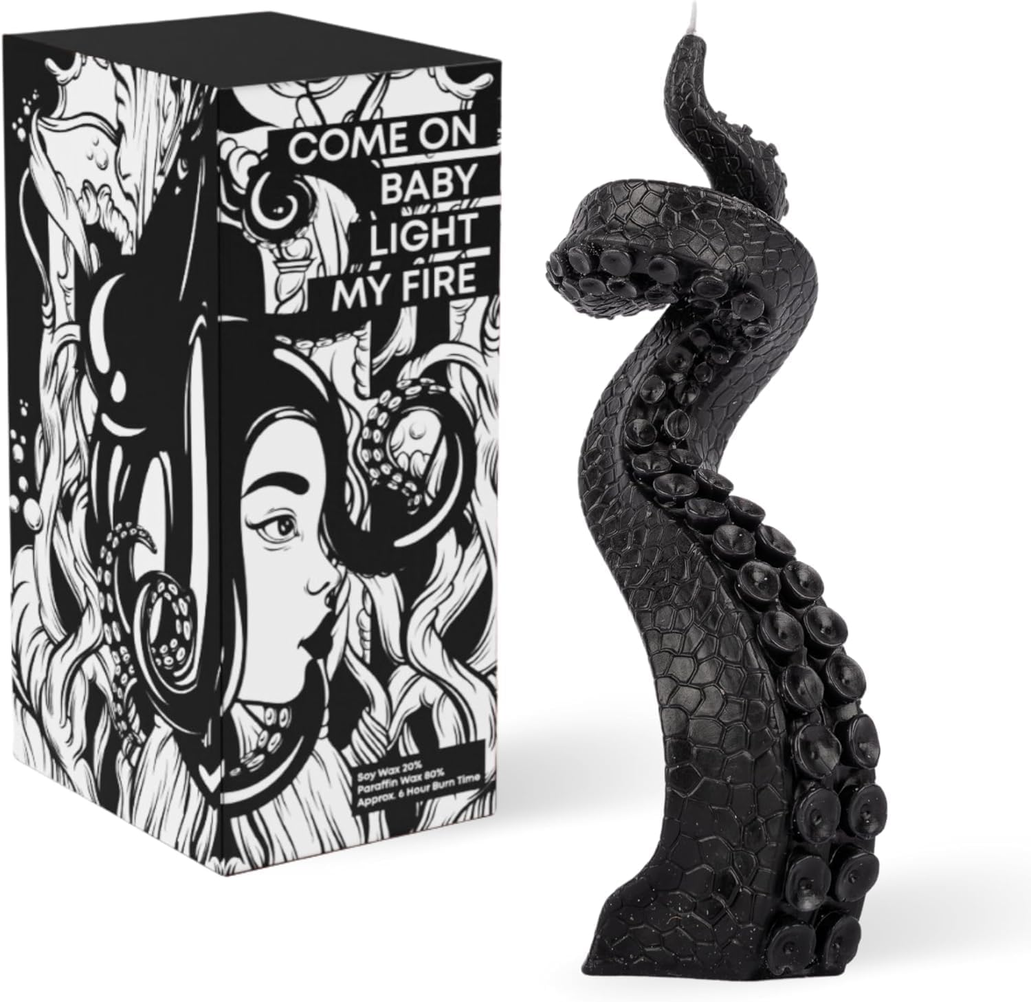 Elevate Your Goth Space with Lidy Black Octopus Tentacle Candle