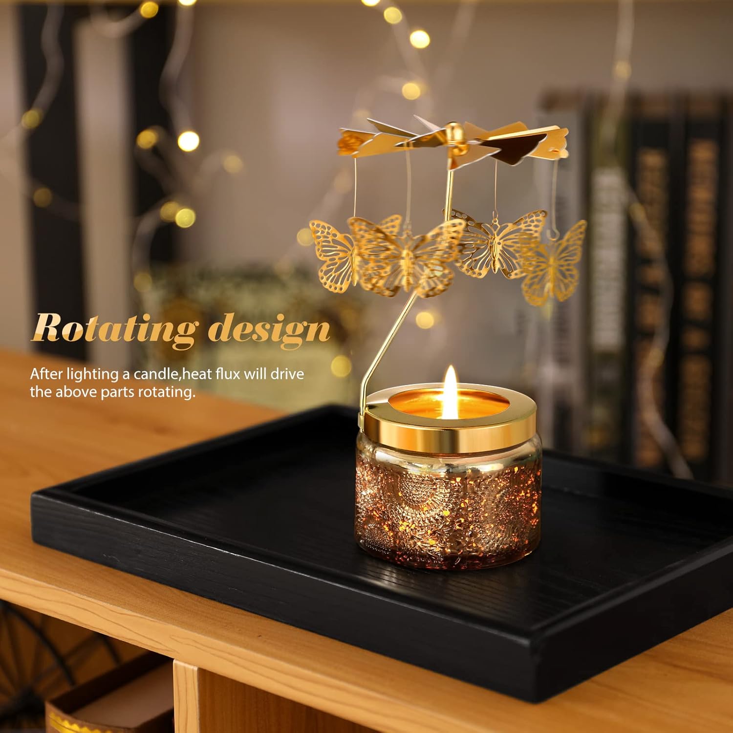 Butterfly Candle Set Thermal Air Rotation Elegant Aroma for Unique Gifting