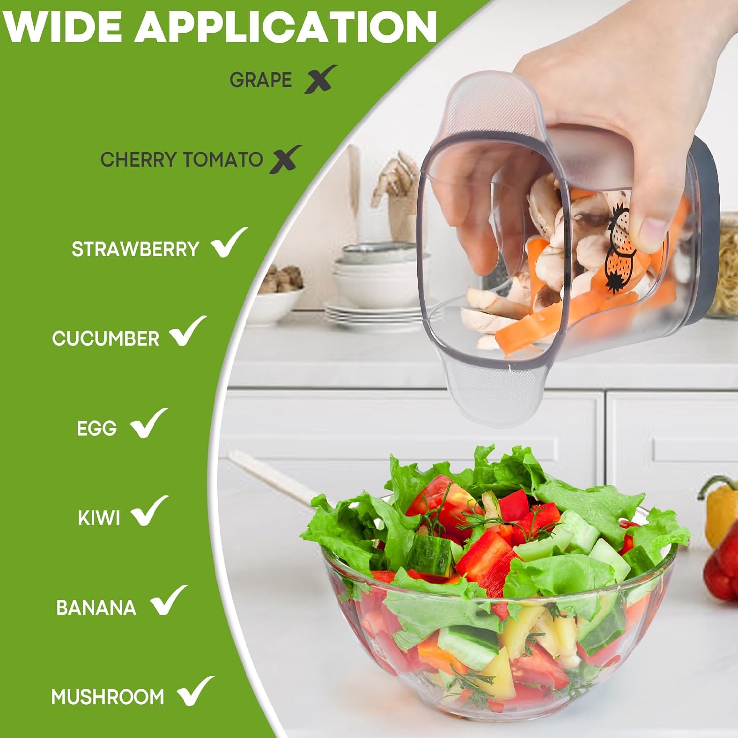 Fruit Slicer with Brush Kitchen Gadget for Fruits Vegetables