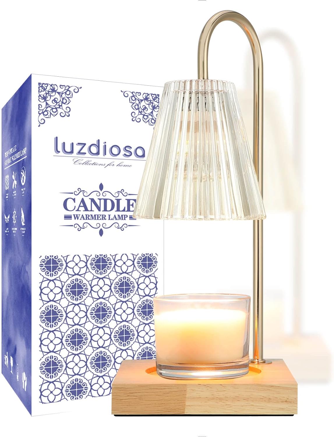 Eco-Friendly Candle Warmer Lamp with Timer 50-Watt Halogen Desk Candle Lighter
