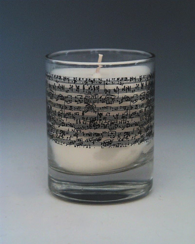 Music Treasures Co - Manuscript Votive Candles Pack of 2