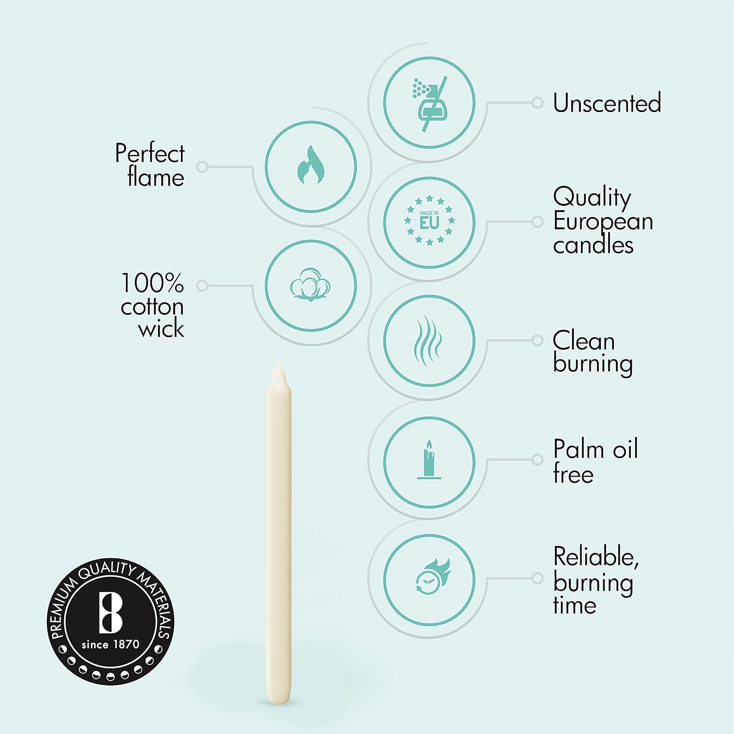 Relish Home with Bolsius Ivory Taper Candles