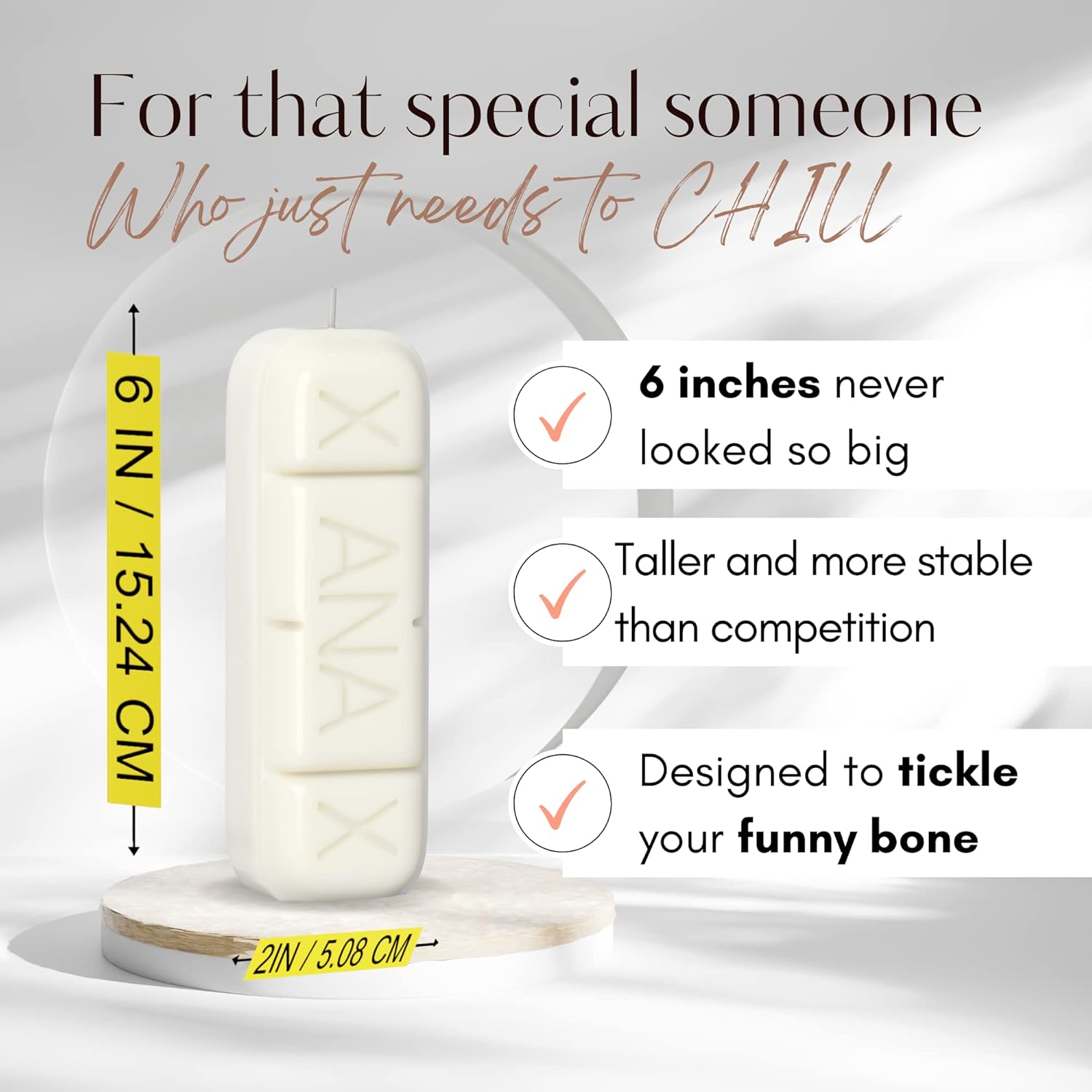 Xanax Candle - Premium Stress Relief Gag Gift for Adults with Aromatherapy