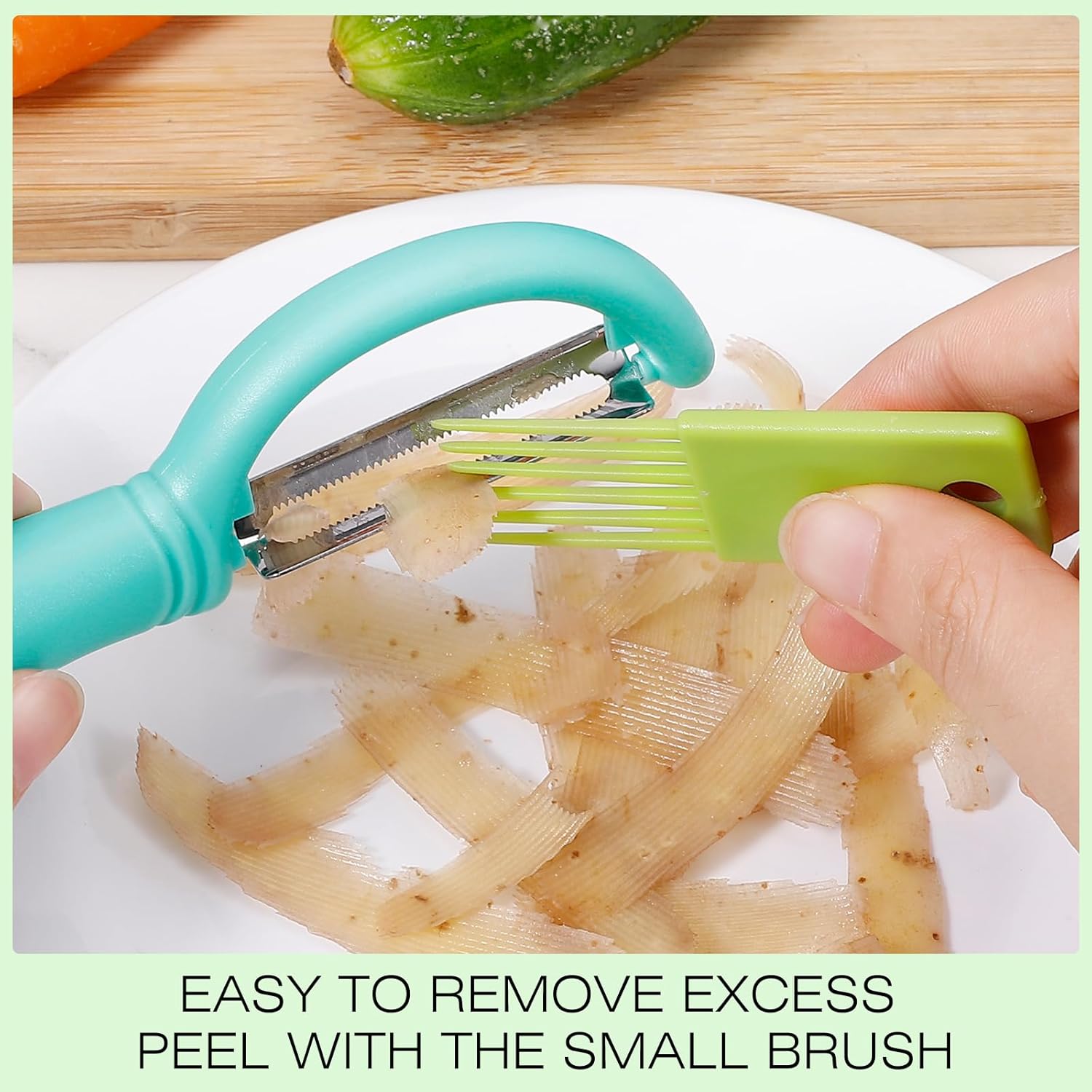 Upgrade Stainless Steel Potato Peeler - 6PCS Kitchen Tool with Easy Peeling Ergonomic Design