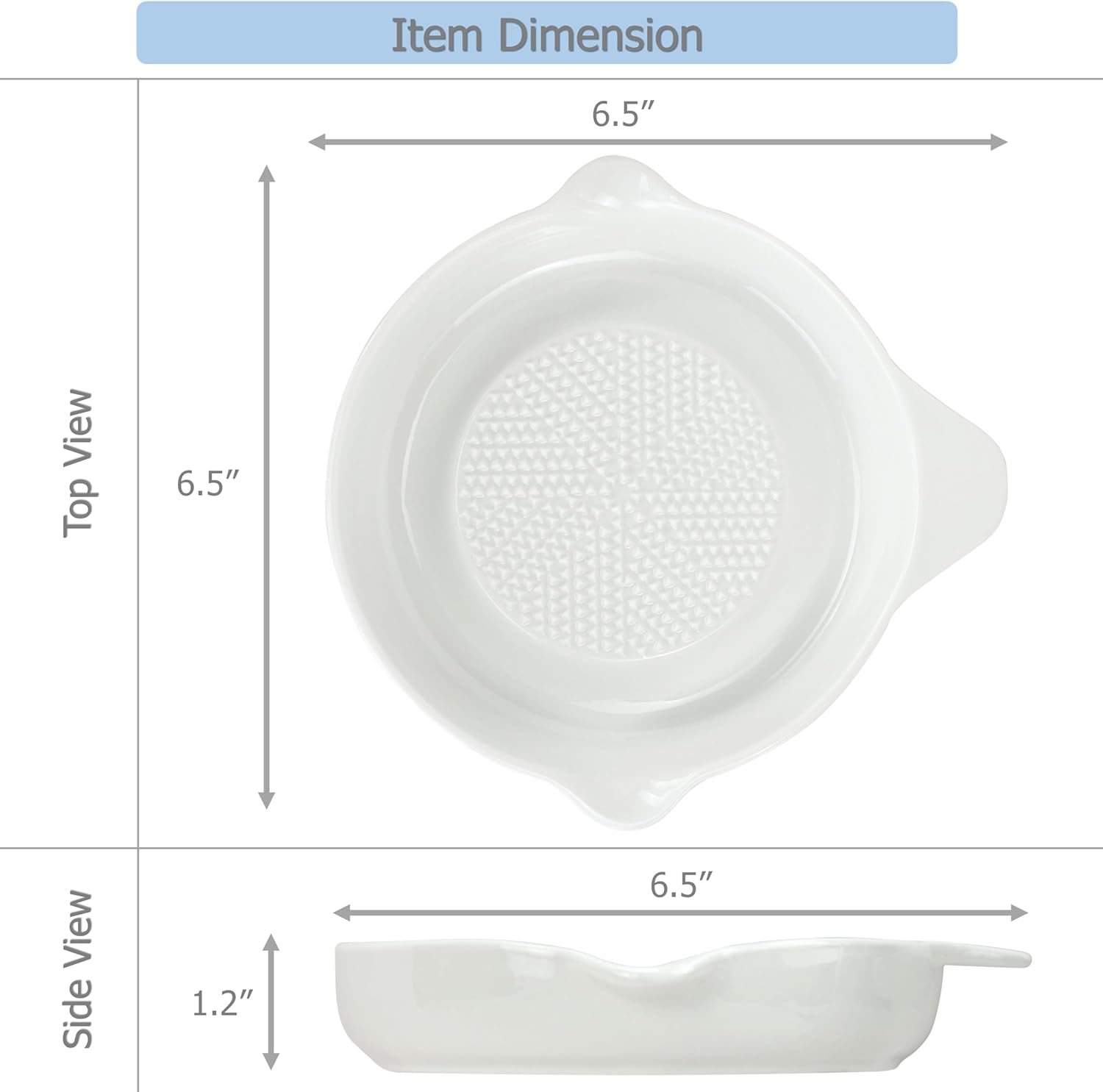 EIKSS Ceramic Grater Set with Spoon and Brush