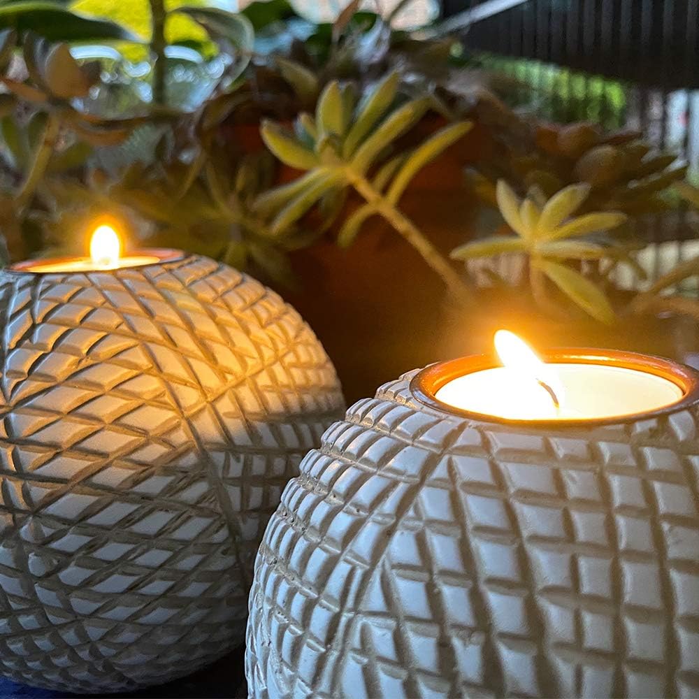 Capture the moment with our elegant Luca Orb Candle Holder Set