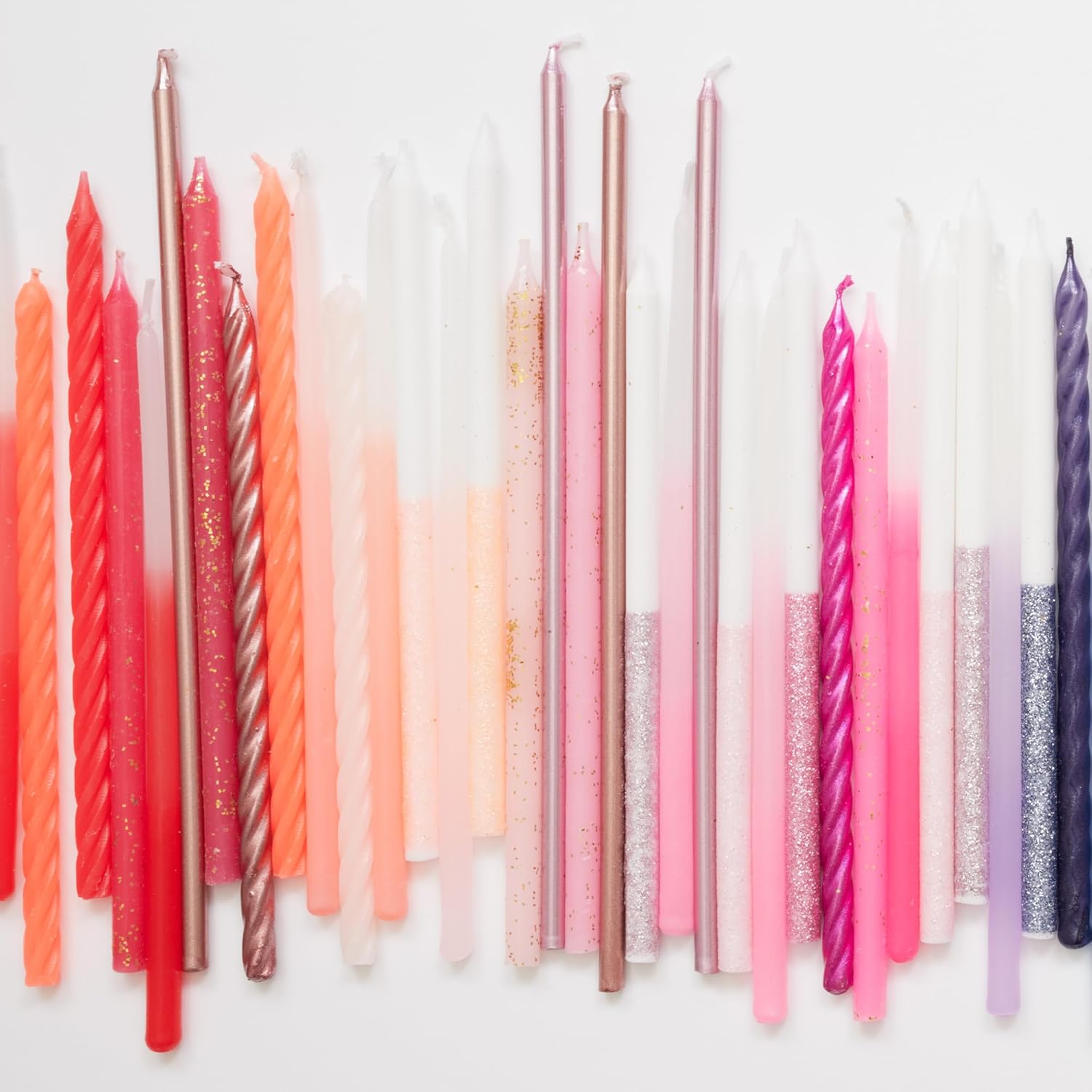 Meri Meri Glitter Birthday Candles Pack of 24 575 Tall