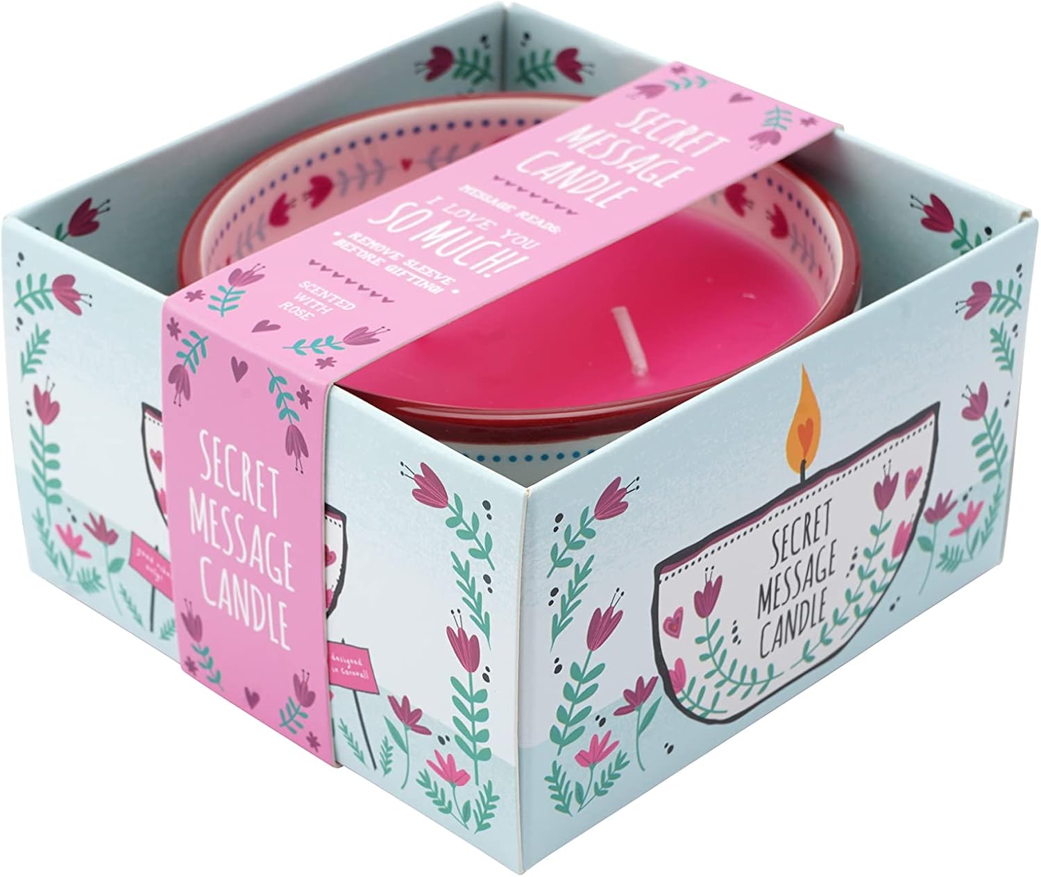 Secret Message Candle with Pink I Love You by CGB Giftware