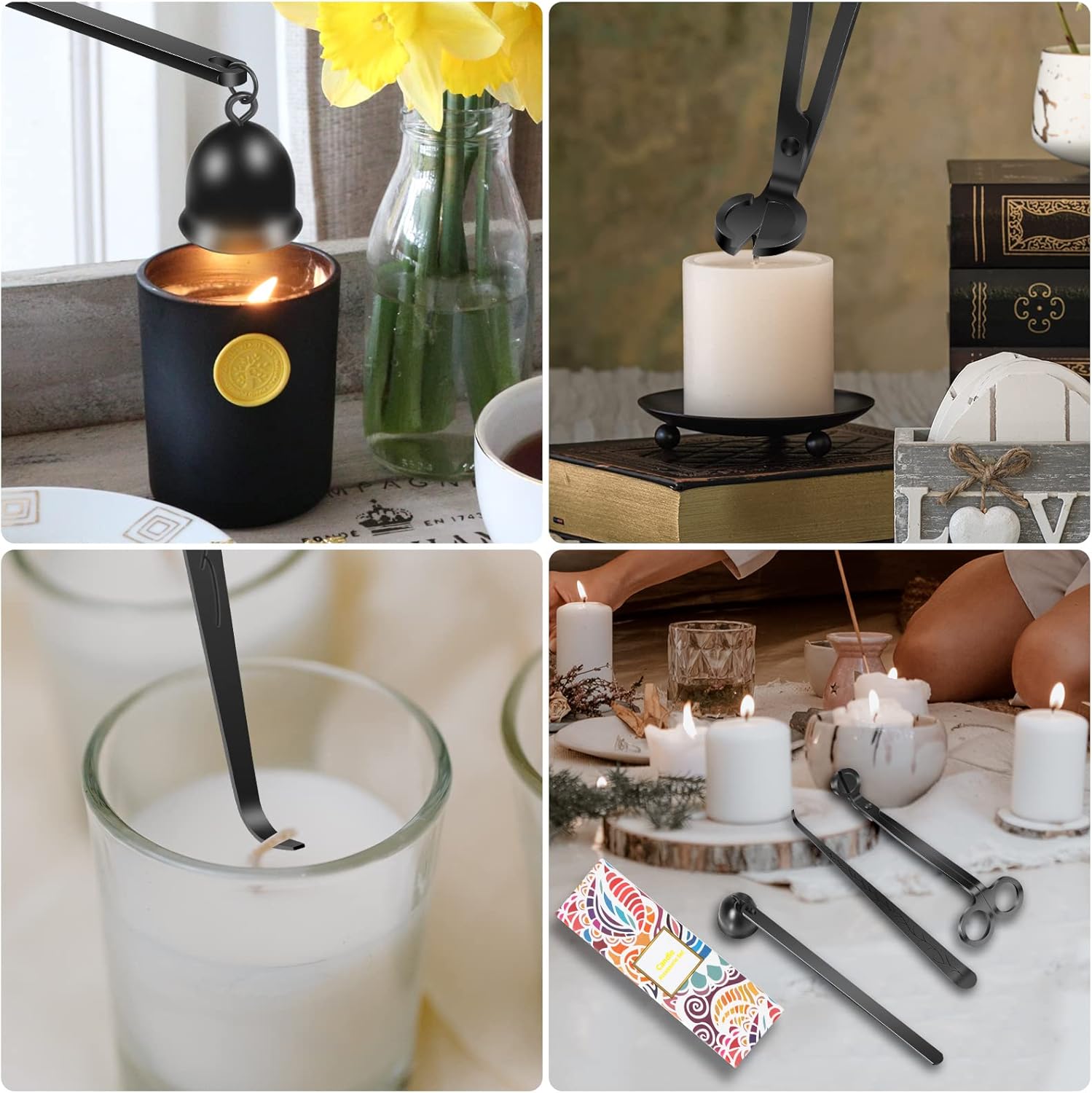 Bright compact and stylish candles Wick Tools Set 3 Piece