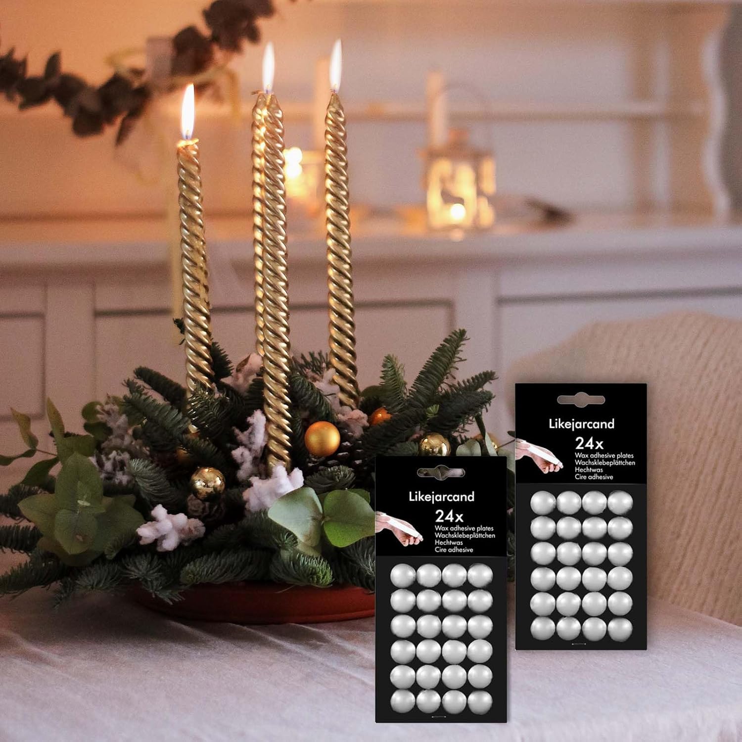 Kandelo 24 Dots Candle Taper Holder Adhesive for Candles