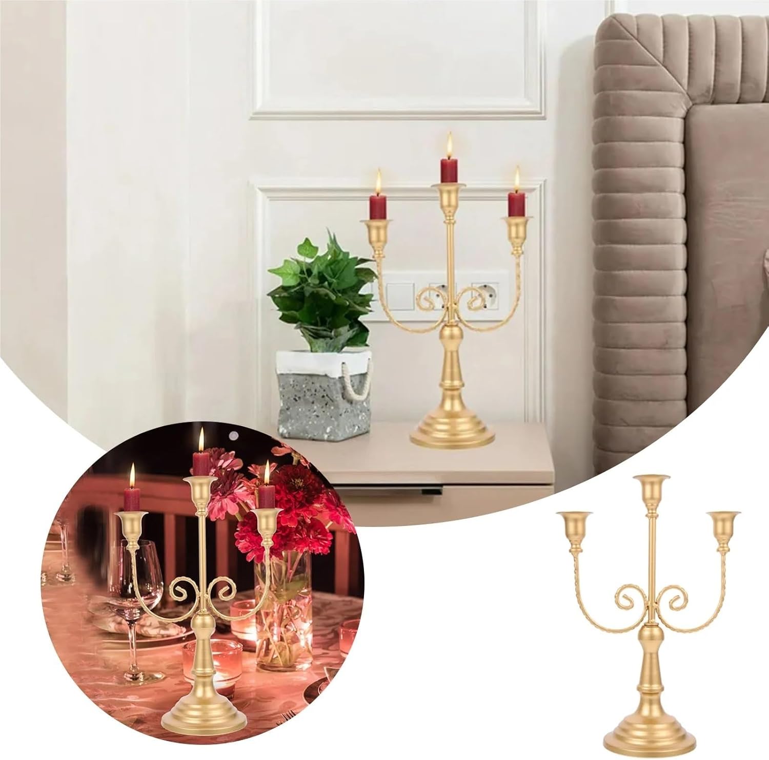 Sturdy Narrow Candle Candelabra