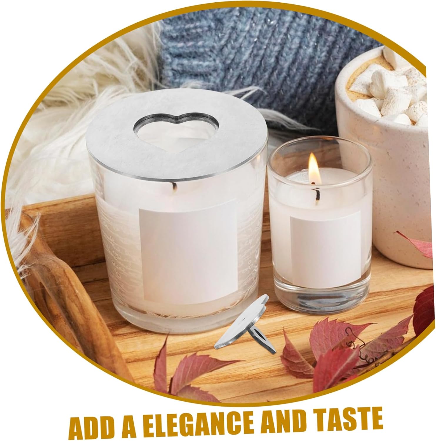 Sturdy Metal Candle Shade Heartprint Design