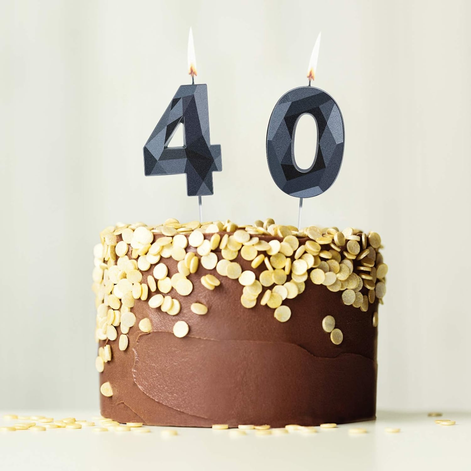 40th Birthday Candles - 3D Sparklers