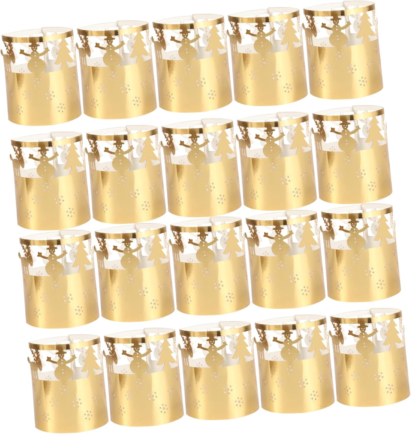 Brilliant Gold Christmas Candle Shade 50-Piece Set