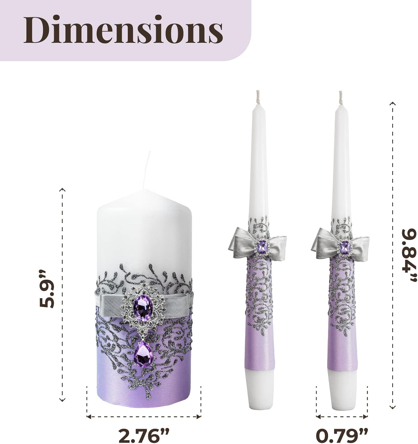 VABA Purple Unity Candles