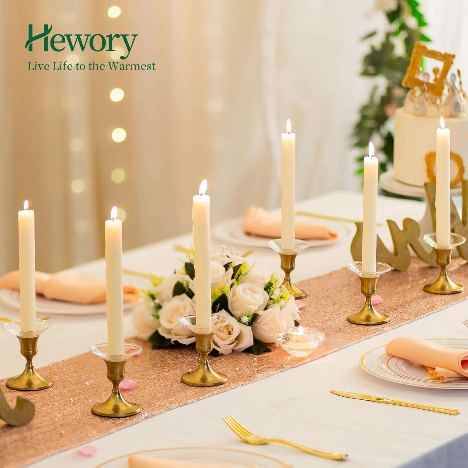 Hewory Glass Bobeches for Candle Drip Catcher
