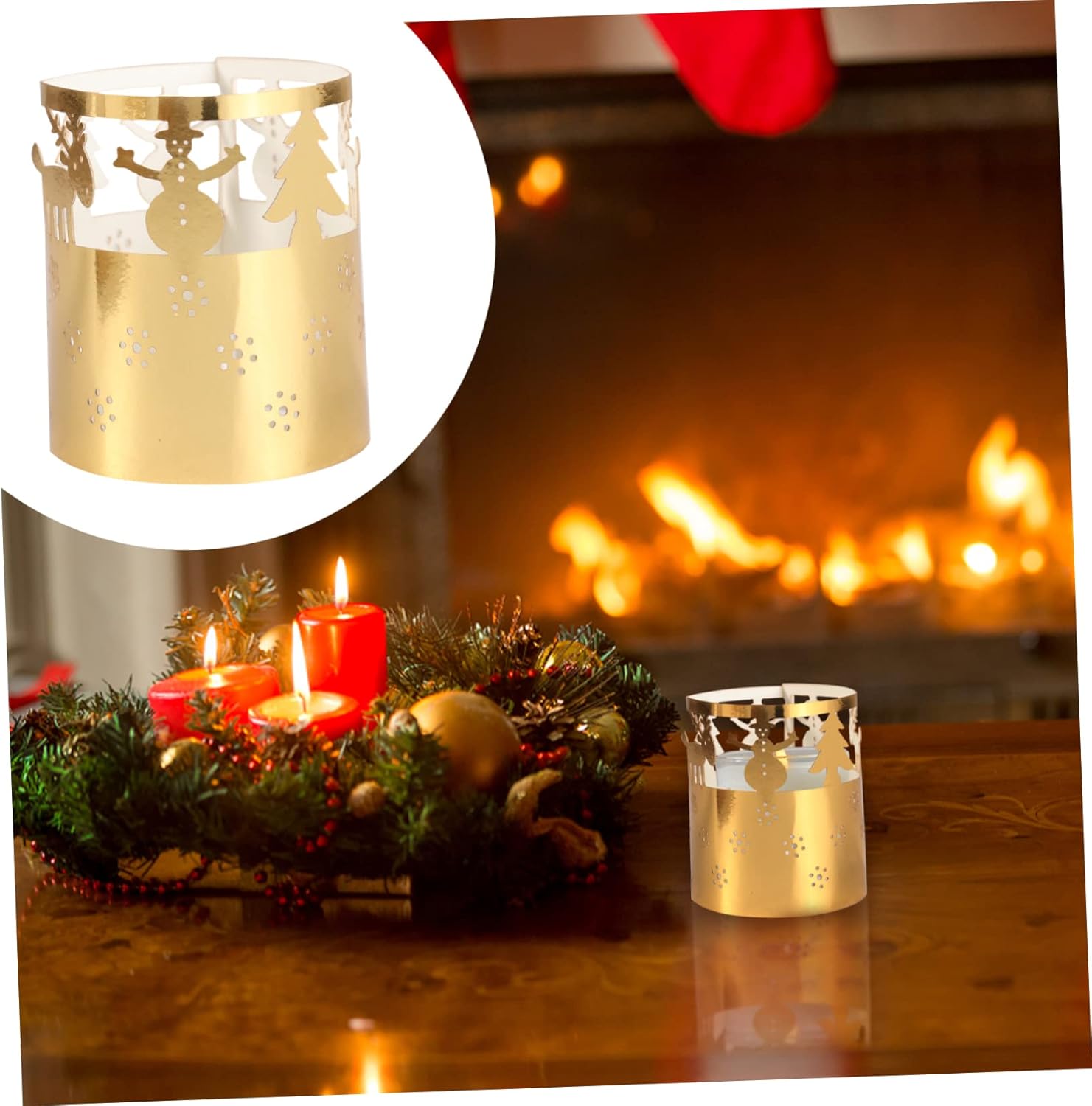 Snowflake Candle Lampshade 50 Pack for Xmas Winter Decor
