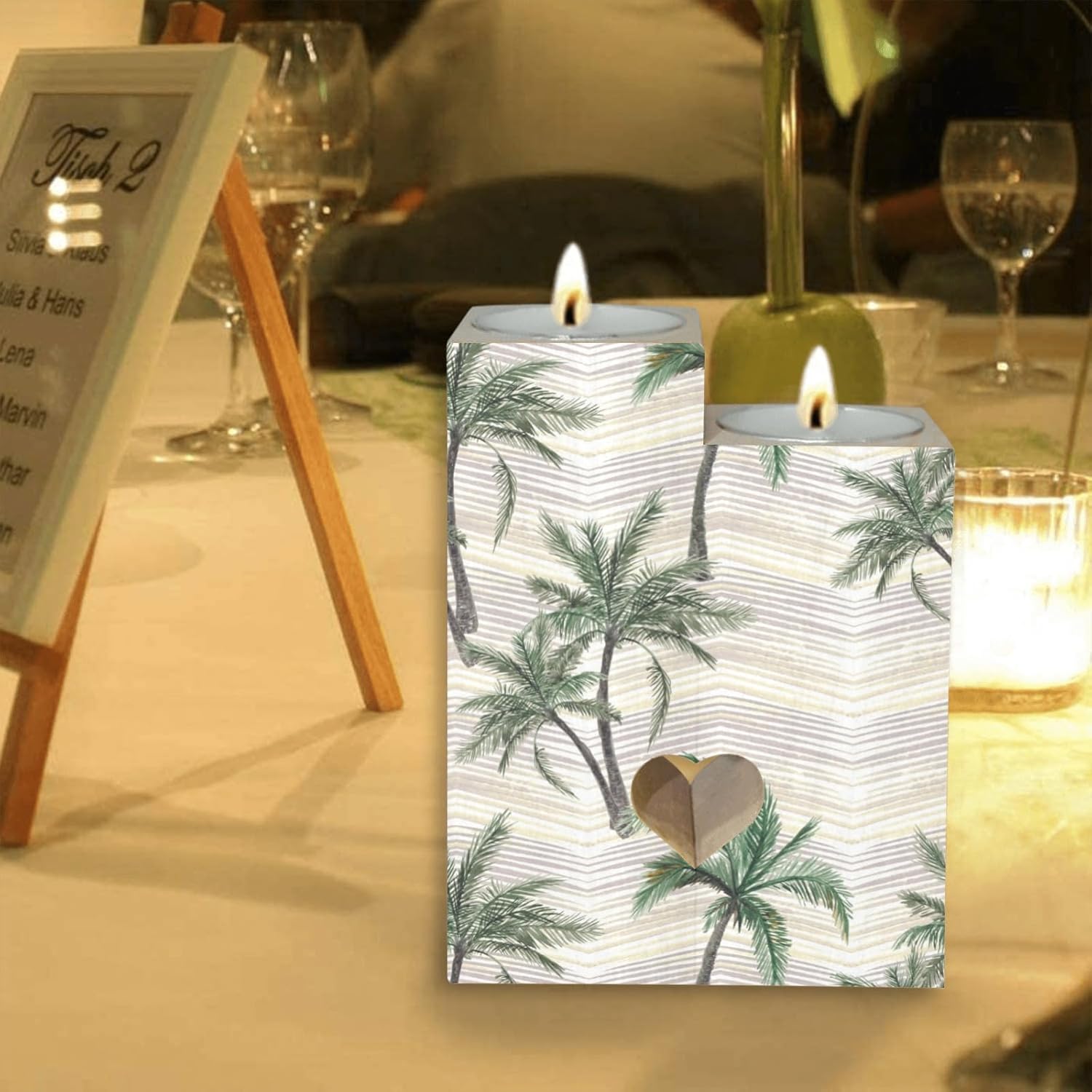 Suumo Heart Candle Holder Set for Home Wedding Party