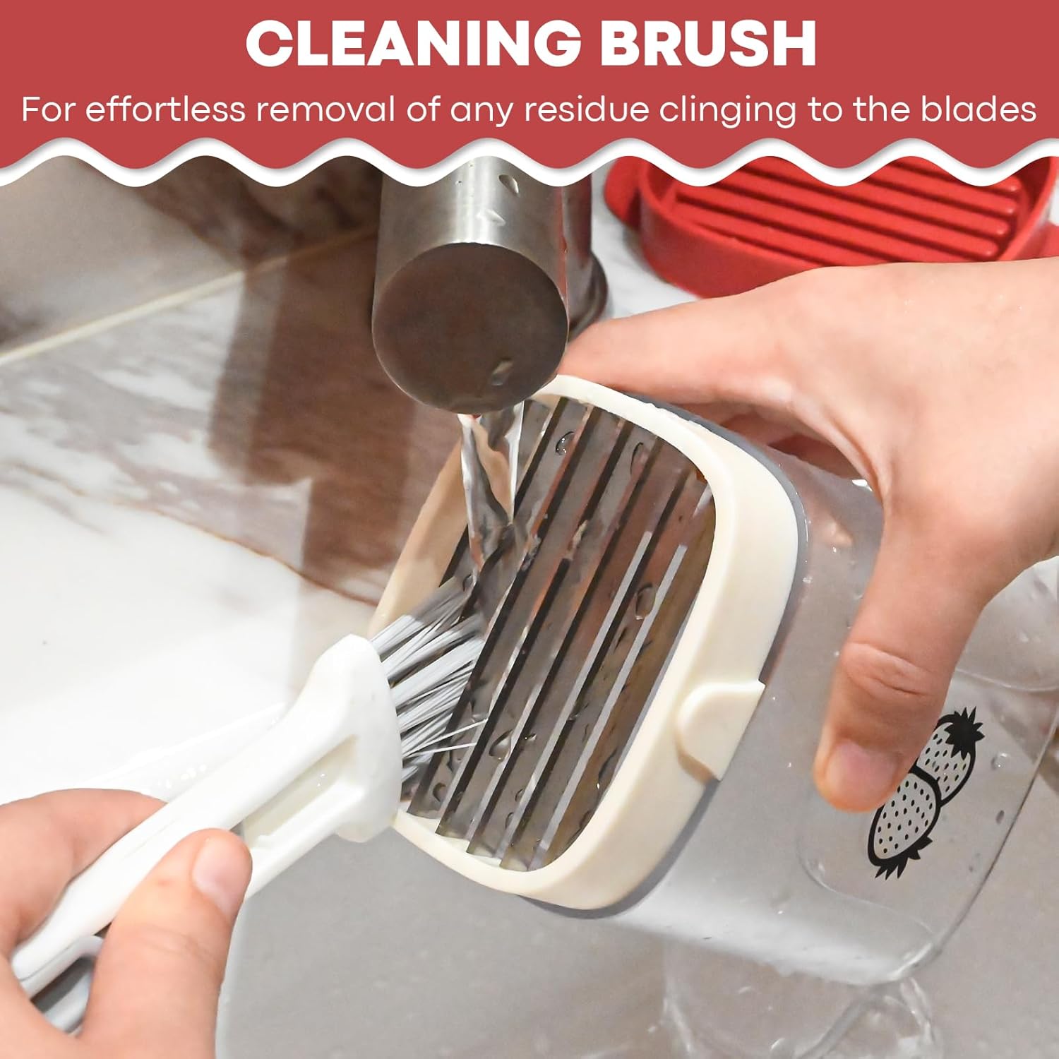 TMEDW Premium Fruit and Vegetable Slicer with Brush