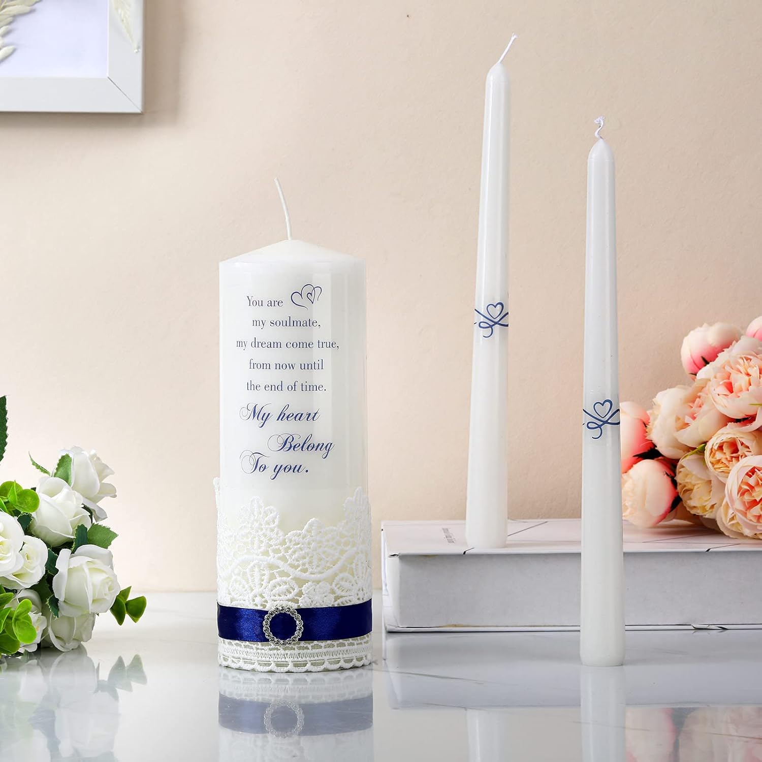 Beautiful Wedding Unity Candles Set