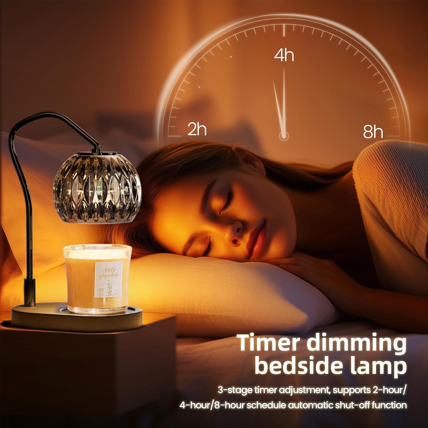 Candle Warmer Lamp Timer Dimmer Black Decor