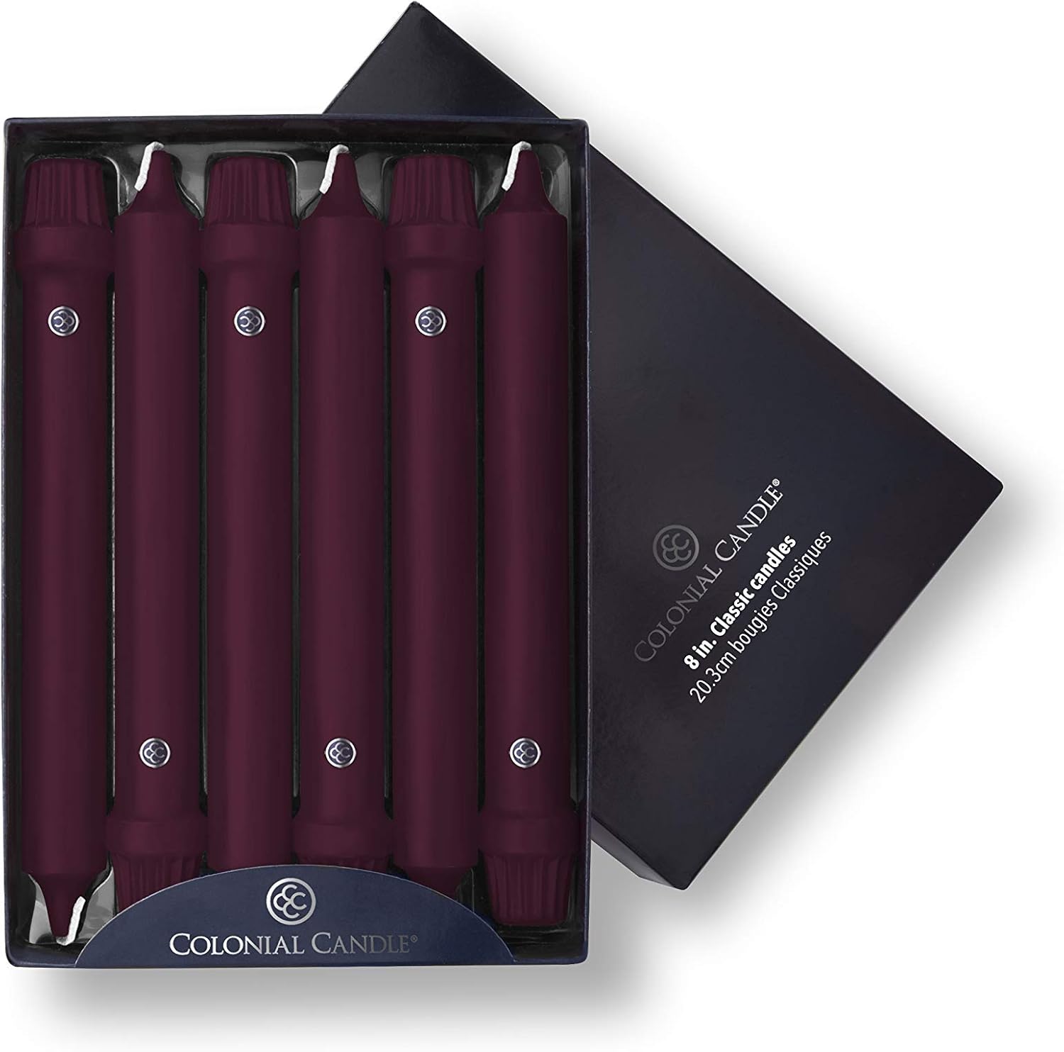 Elegant Fall Scent 8-Inch Taper Candles - Pack of 12