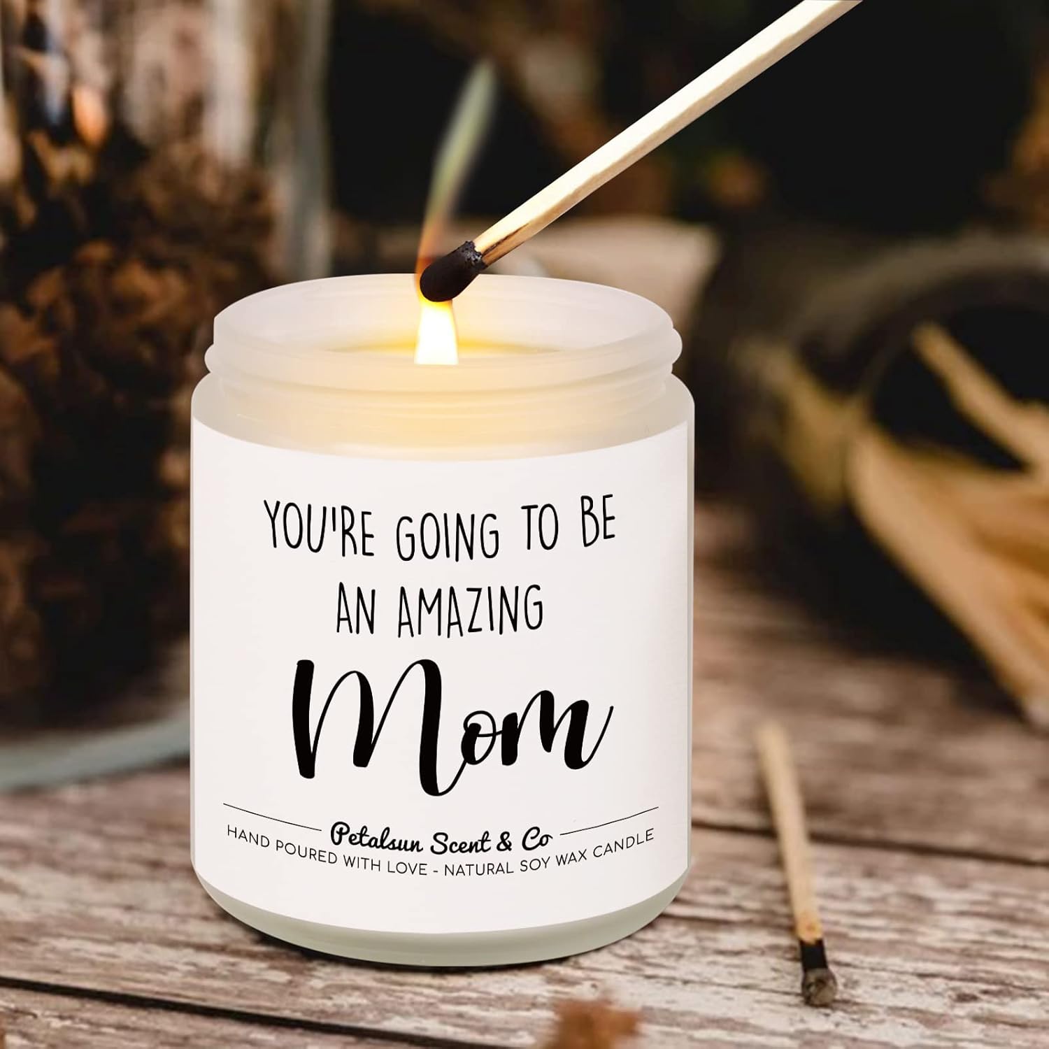 Lavender Candle for Mom First Mothers Day Gift