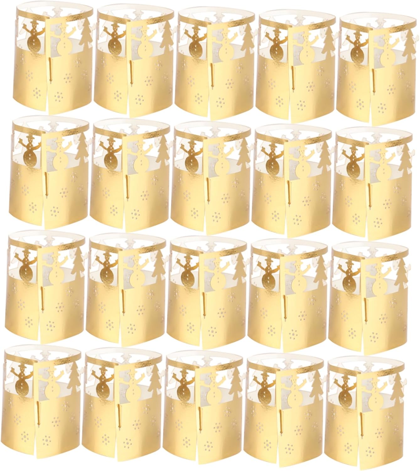 Zerodeko Party Candle Shade - Snowflake 50PCS - Makes Your Home Festive