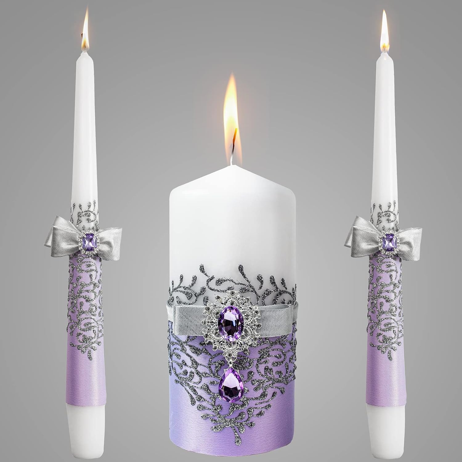 VABA Purple Unity Candles