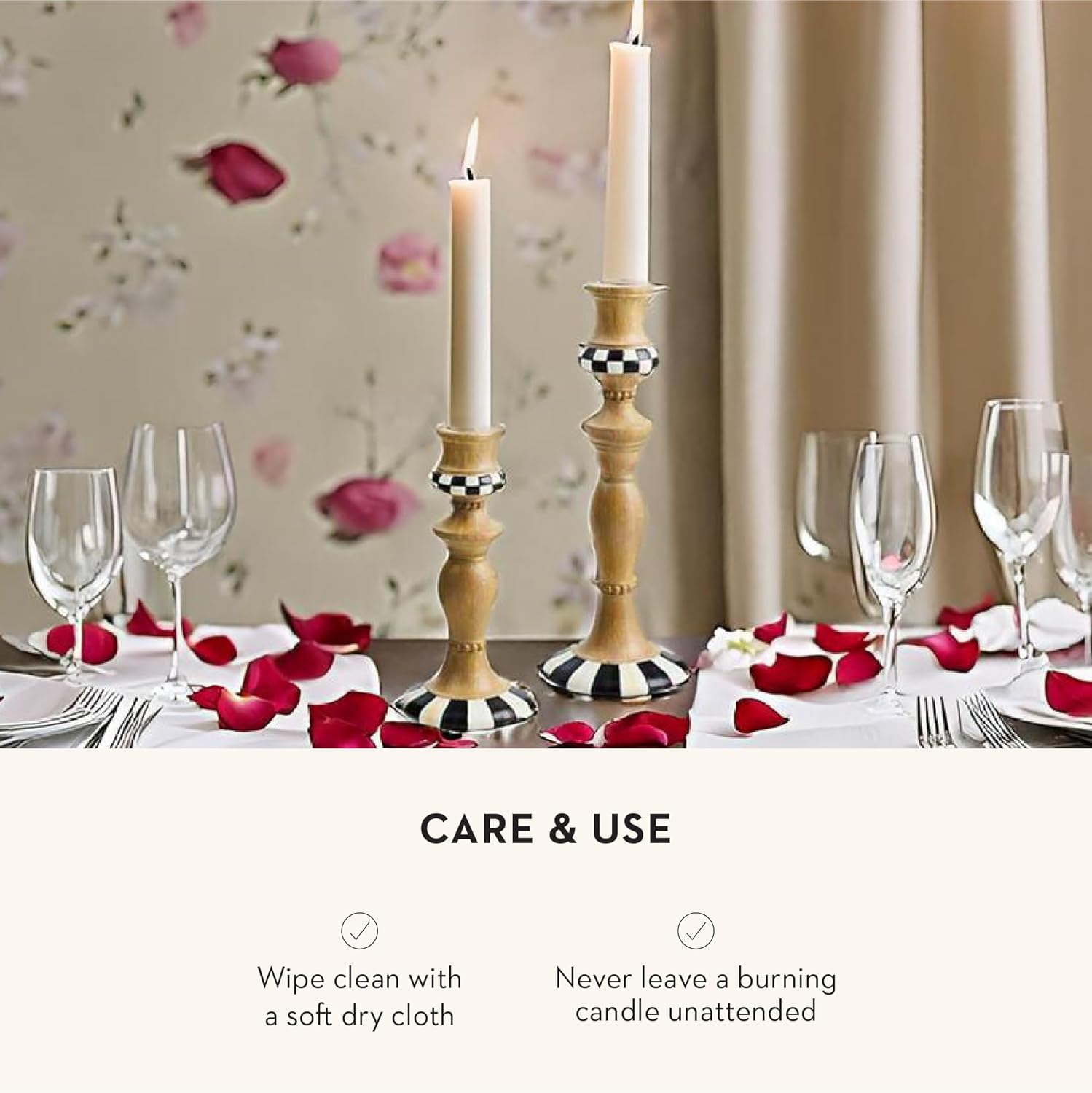 2 Pairs of Unique Courtly Candlesticks