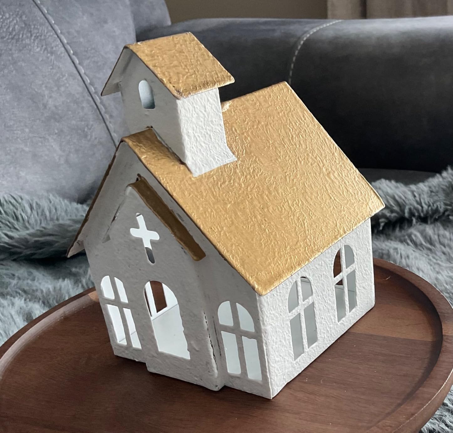 Rustic Church Candle Holder