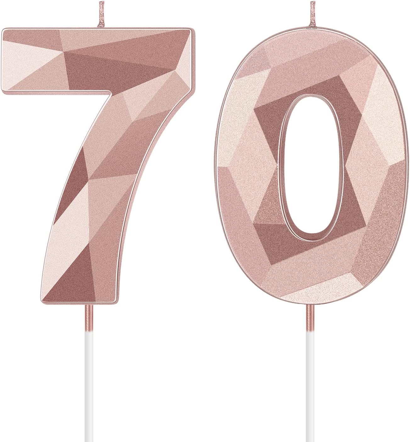 Nuanchu Elegant 70th Birthday Candles Perfect for Parties Weddings