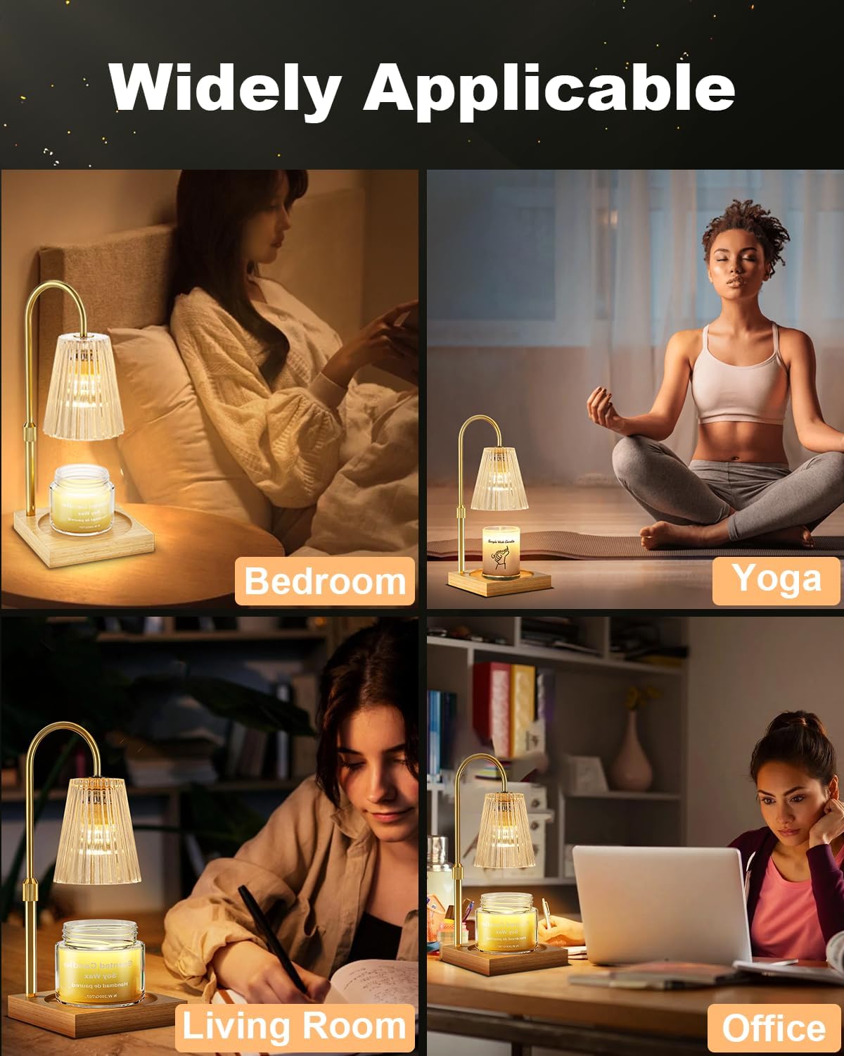 Soo canceled Candle Warming Lamp Adjustable Height