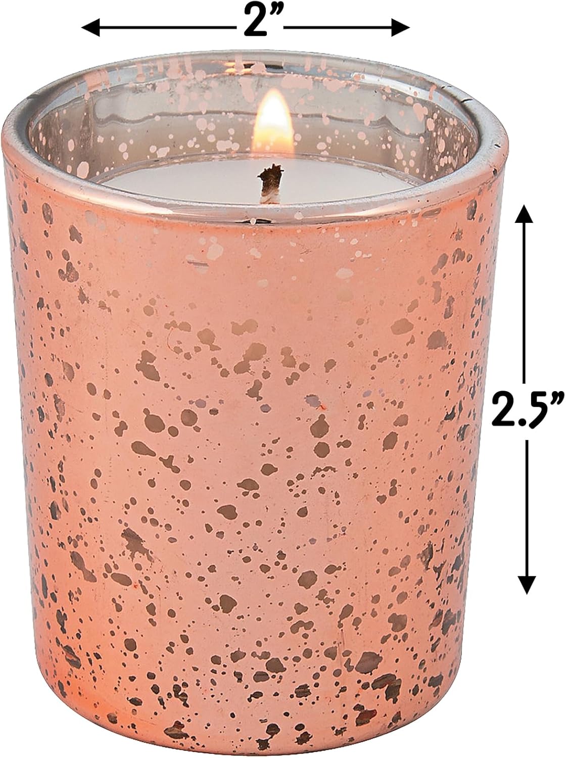 Fun Express - Elegant Speckled Glass Votive Candle Holders for Weddings