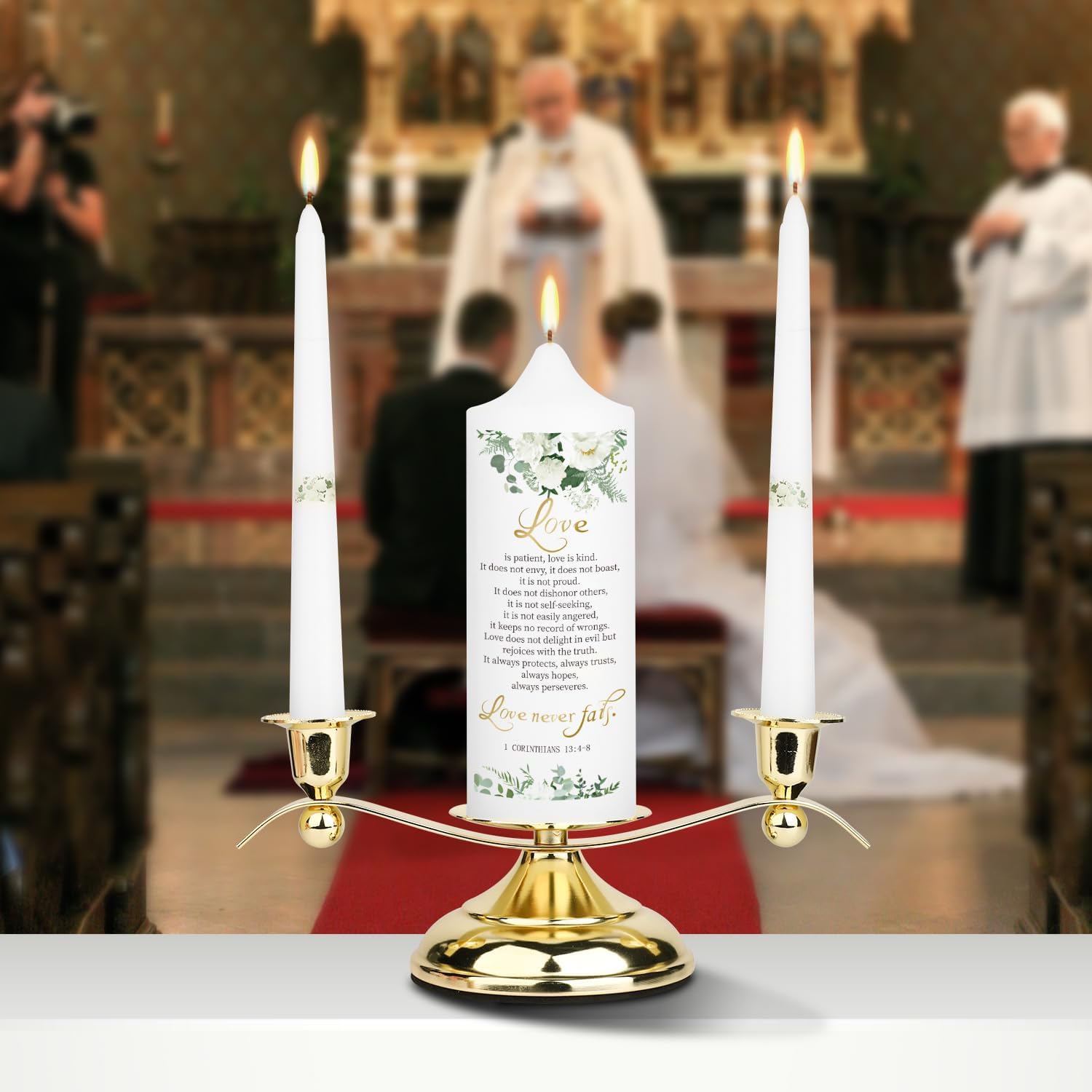3 Unity Wedding Candles Set