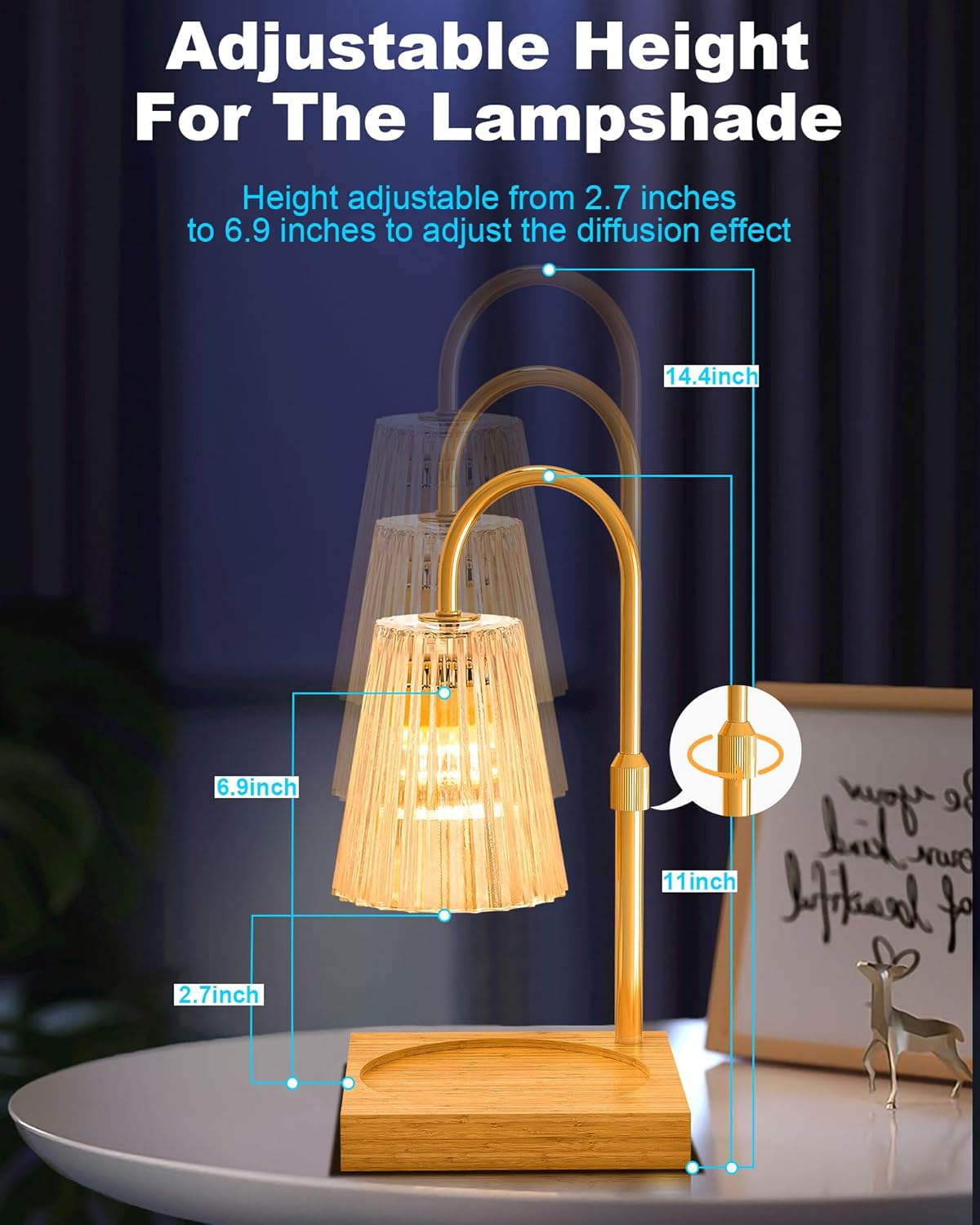 Soo canceled Candle Warming Lamp Adjustable Height