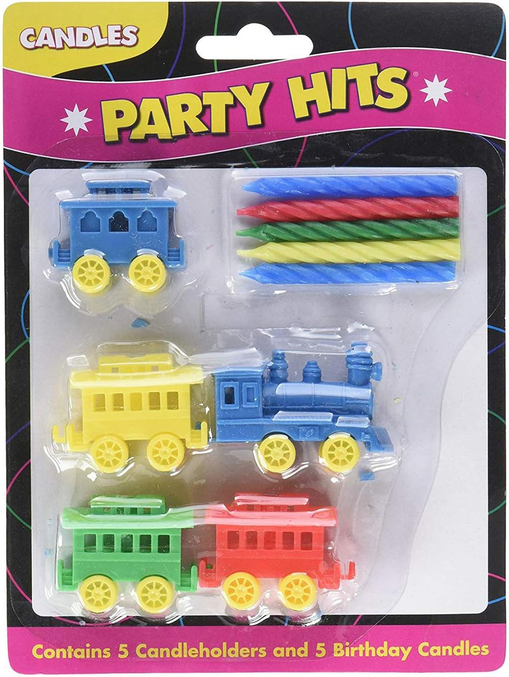 Oasis Supply Birthday Train Candle Holder 5 Candles Included