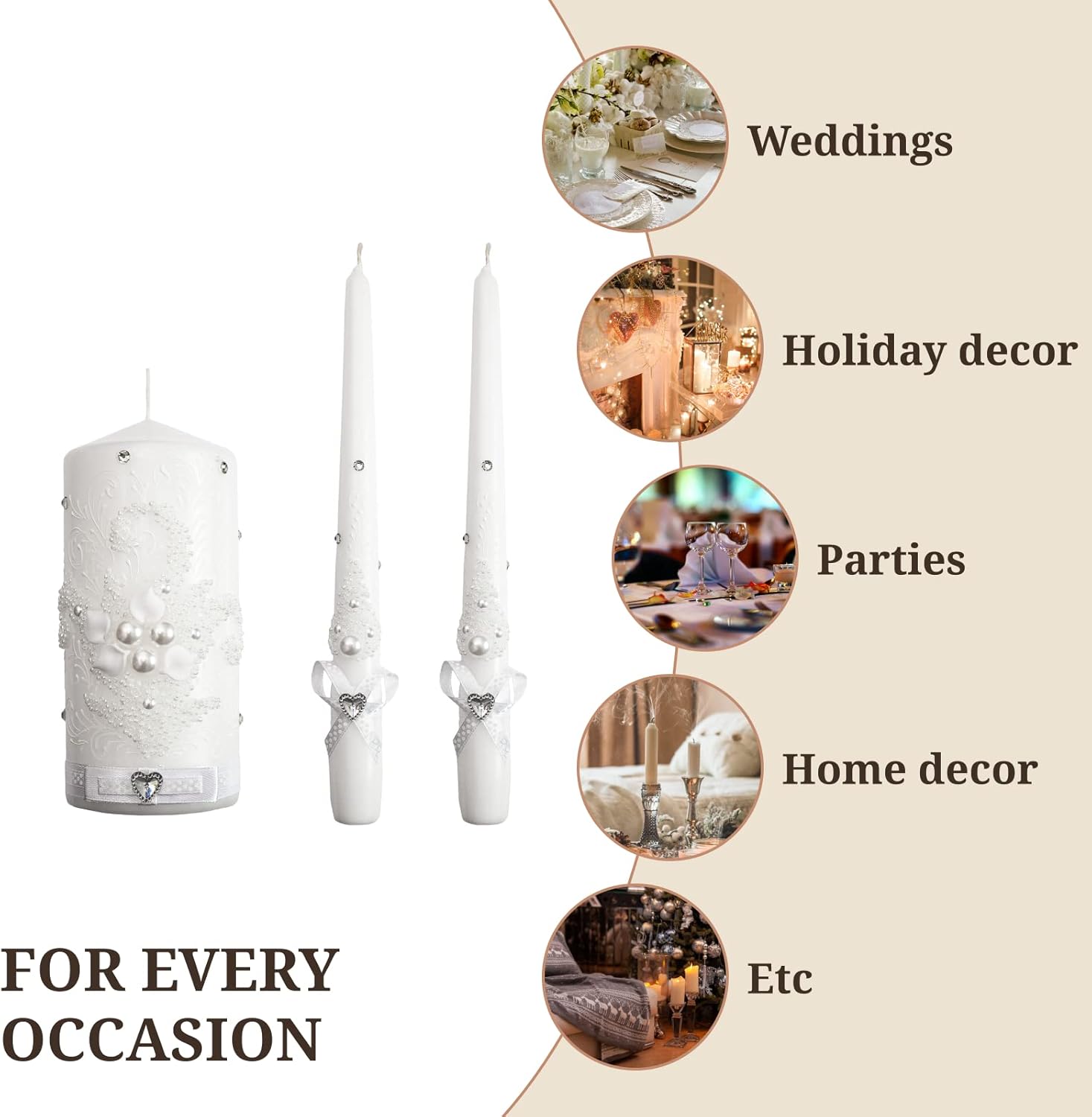 VABA Unity Candles Wedding Set