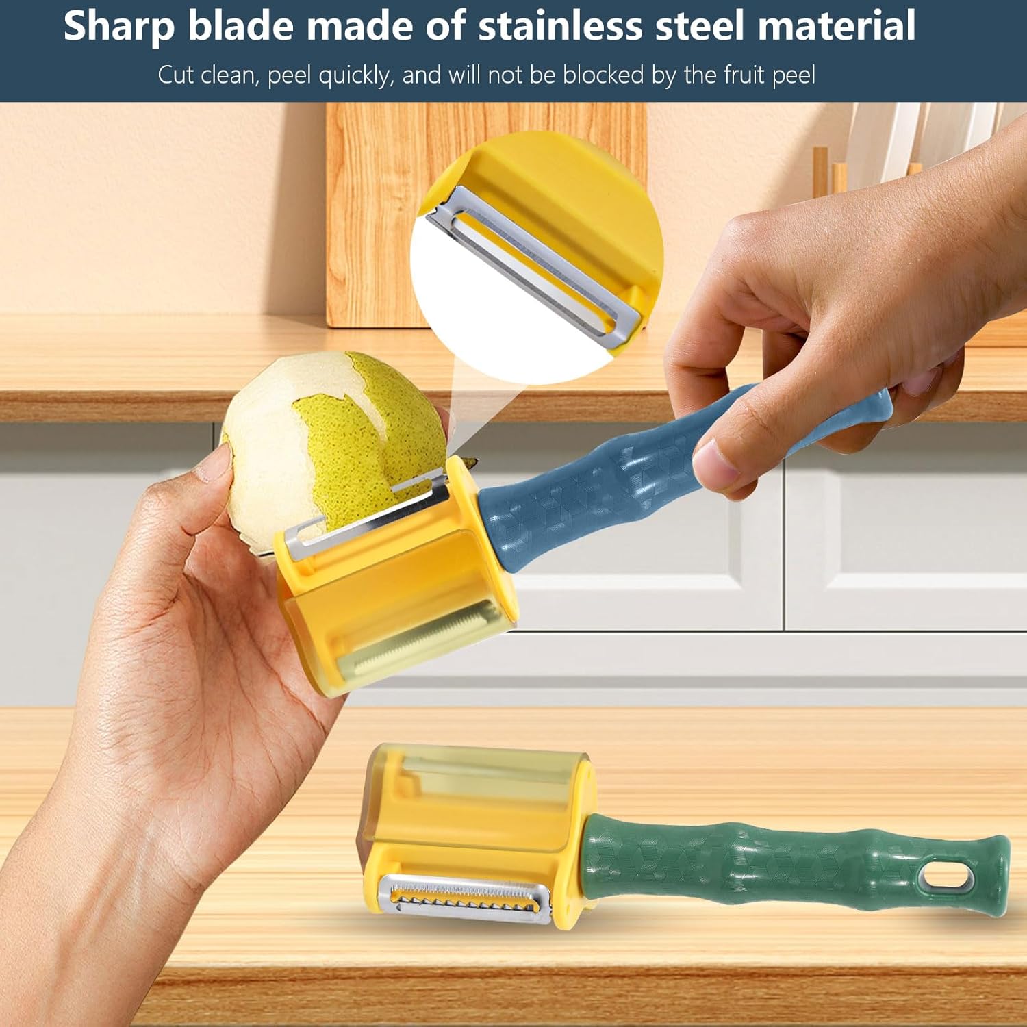 Two-Piece 3-in-1 Julienne Peeler and Slicer