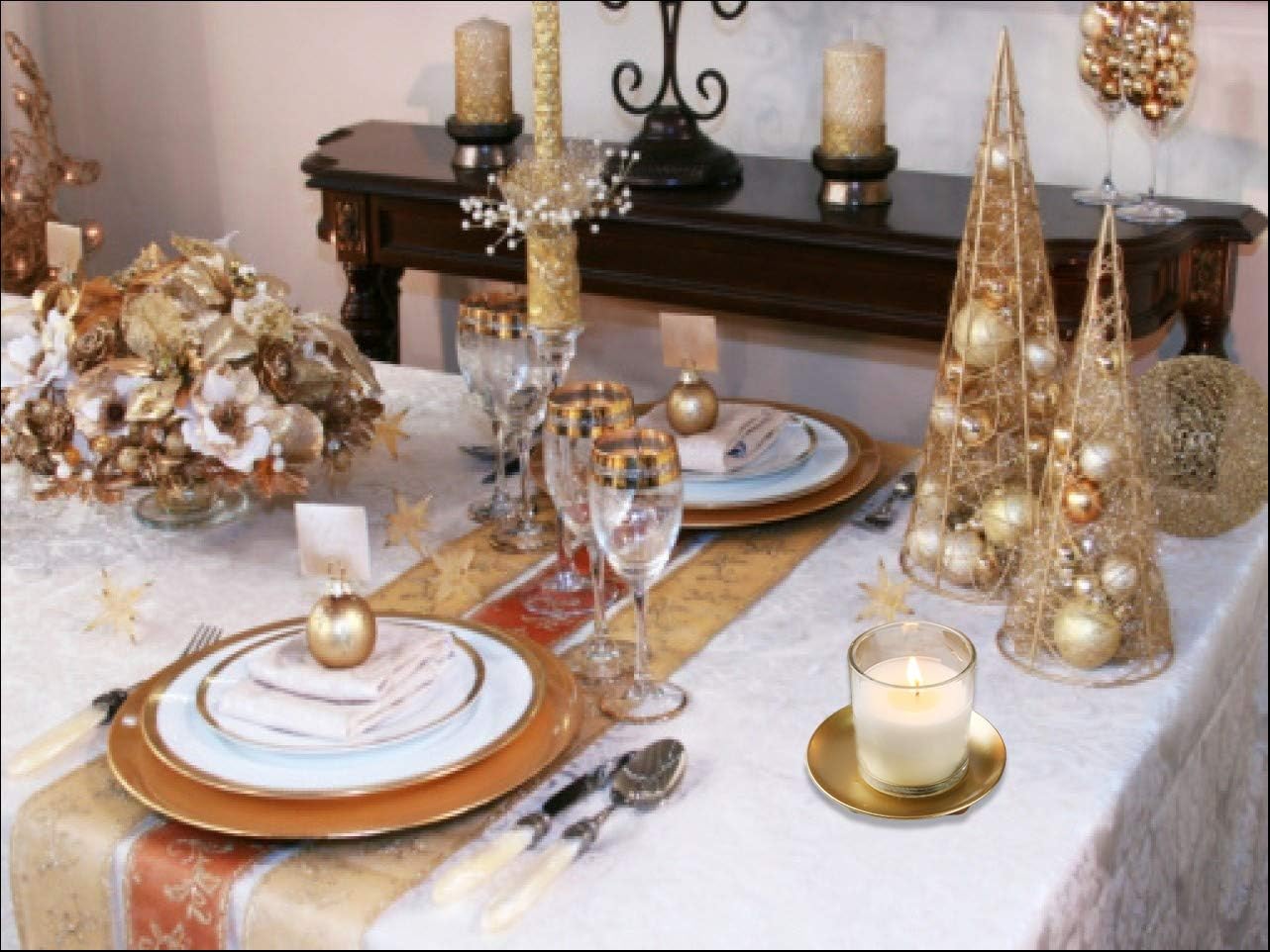 Scwhousi Iron Plate Candle Holder Set of 3 1